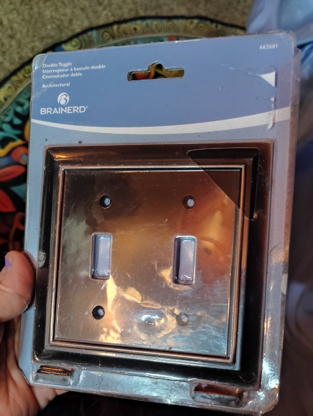 Brainerd Double Toggle Wall Plate - Polished Chrome